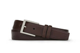 Semi-Matte Calf Belt with Brushed Nickel Buckle