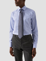 Striped Fine Twill Shirt - Contemporary Mid Blue