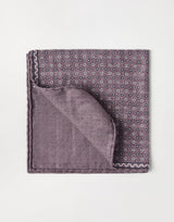 Silk Pocket Square Purple Geo
