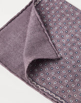Silk Pocket Square Purple Geo