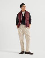 Techno satin down vest