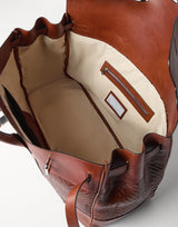 Braided Calfskin and Cowhide Country Bag Cognac