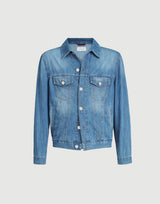 Lightweight old denim four-pocket jacket