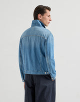 Lightweight old denim four-pocket jacket