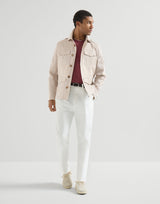 Lightweight water-resistant techno cotton unlined safari jacket