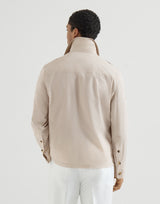 Lightweight water-resistant techno cotton unlined safari jacket