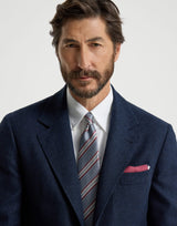 Textured striped silk tie