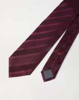Texured tone-on-tone stripe silk tie