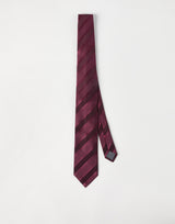 Texured tone-on-tone stripe silk tie