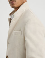 Lightweight water-resistant cashmere outerwear blazer - Sand