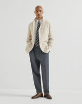 Lightweight water-resistant cashmere outerwear blazer - Sand