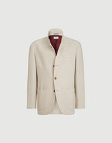 Lightweight water-resistant cashmere outerwear blazer - Sand