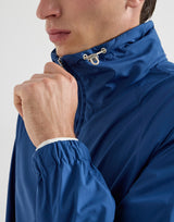 Lightweight nylon unlined outerwear jacket with hood