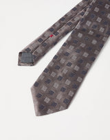Silk tie with squares pattern