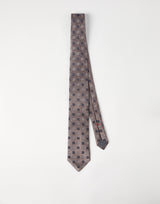 Silk tie with squares pattern