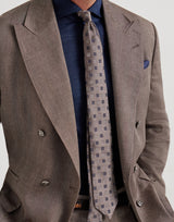 Silk tie with squares pattern