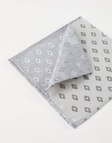 Silk pocket square with diamond pattern