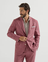 Slubbed virgin wool, silk and linen hopsack deconstructed Cavallo blazer