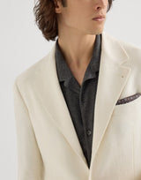 Off White Hopsack Deconstructed Blazer