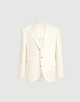Off White Hopsack Deconstructed Blazer