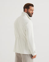 Off White Bonded nylon unlined field jacket