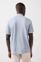 Arik functional short-sleeved top in Misty blue