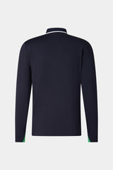Jonah polo long-sleeved top in Navy blue