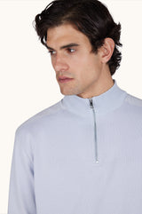 Half‑zip sweater in Piuma cotton with Typhoon® details - Skyride