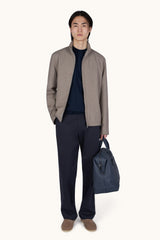 almond Blouson in wool and silk