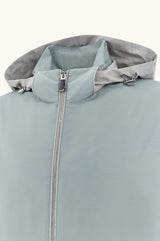 Sage Windbreaker in nylon, wool and silk