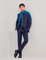 Blue pure travel wool blazer