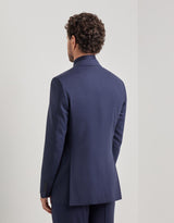 Blue pure travel wool blazer