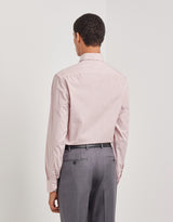 Canali Nuvola white and pink cotton shirt