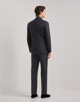 Black wool tuxedo with peak lapels