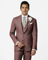 Rust Pink Mélange Wool-Silk-Linen Jacket