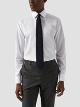 Solid Organic Signature Twill Shirt - Slim White