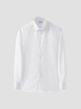 Solid Organic Signature Twill Shirt - Slim White