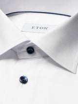 Navy Details Signature Twill Shirt - Slim