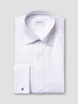 Solid Signature Twill Shirt - Slim Fit French Cuff