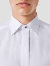 Solid Signature Twill Shirt - Slim Fit French Cuff
