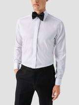 Solid Signature Twill Shirt - Slim Fit French Cuff