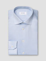 Solid Signature Twill Shirt - Blue Contemporary