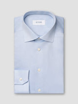 Solid Signature Twill Shirt - Blue Classic Fit