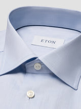 Solid Signature Twill Shirt - Blue Classic Fit