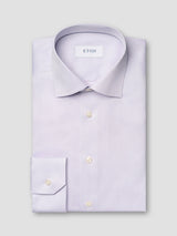 Solid Signature Twill Shirt - Purple Contemporary