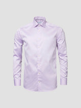 Solid Signature Twill Shirt - Purple Contemporary