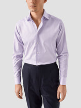 Solid Signature Twill Shirt - Purple Contemporary