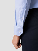 Solid Textured Twill Shirt - Contemporary Blue