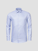 Slim Textured Twill Shirt - Blue