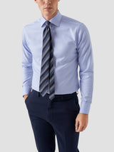 Slim Textured Twill Shirt - Blue